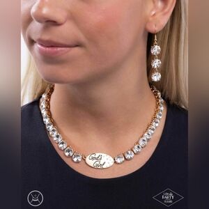 Crystal Necklace and Earring Set